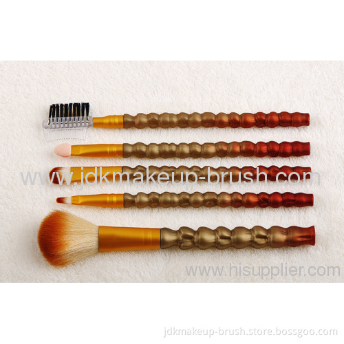 Beauty 5pcs Portable Makeup Brush Set With Pouch, Oem /odm Are Available 